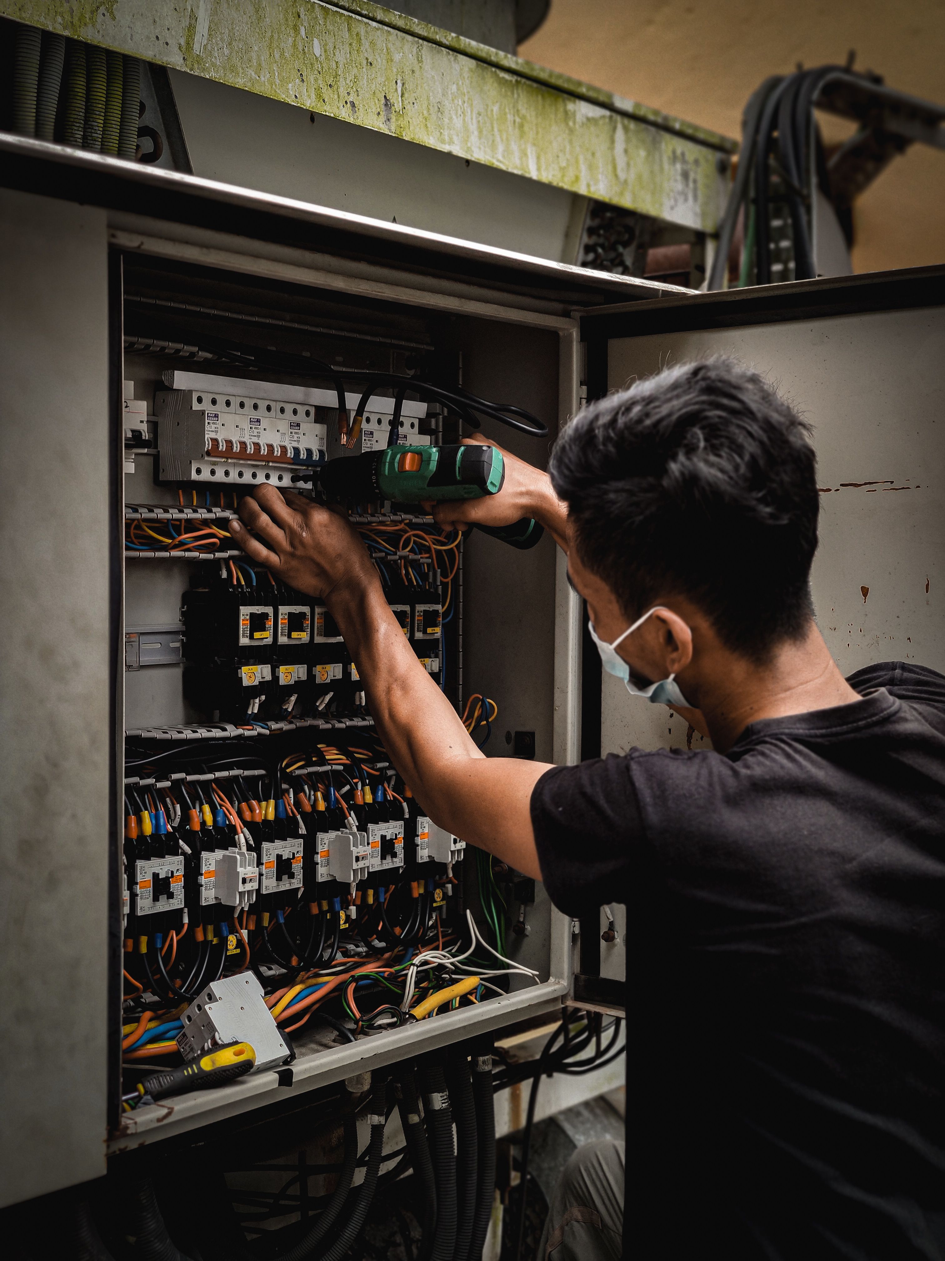 Electrical work background